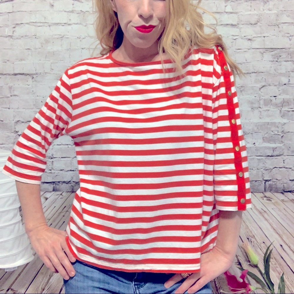 ‼️ANN TAYLOR Striped Tee Size Large‼️